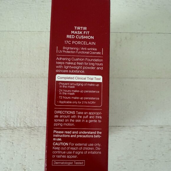 TIRTIR Mask Fit Red Cushion | 17C Porcelain | K-Beauty | SPF 40 PA++ | BNIB - Picture 4 of 4